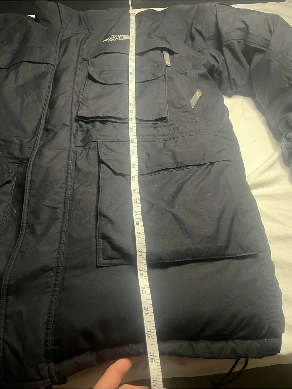 The North Face Men's Black Long Parka Coat XXL Down Insulated Full Zip McMurdo